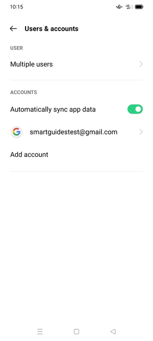 Select your Google account