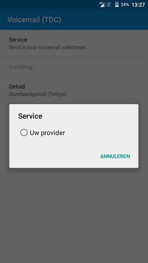 Selecteer Uw provider