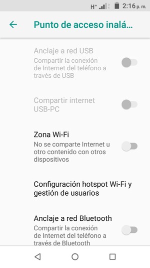 Seleccione Configuración hotspot Wi-Fi y gestión de usuarios