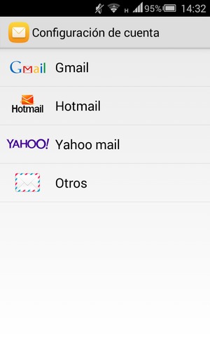 Seleccione Gmail  o Hotmail