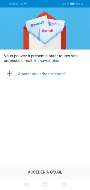 Sélectionnez Ajouter une adresse e-mail