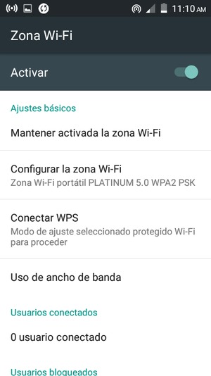 El teléfono ha sido configurado para su uso como módem