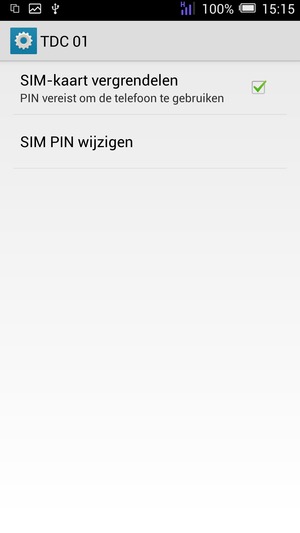 Selecteer SIM PIN wijzigen