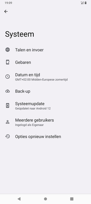 Selecteer Systeemupdate