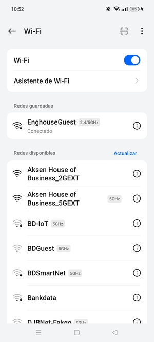 Ahora está conectado a la red Wi-Fi