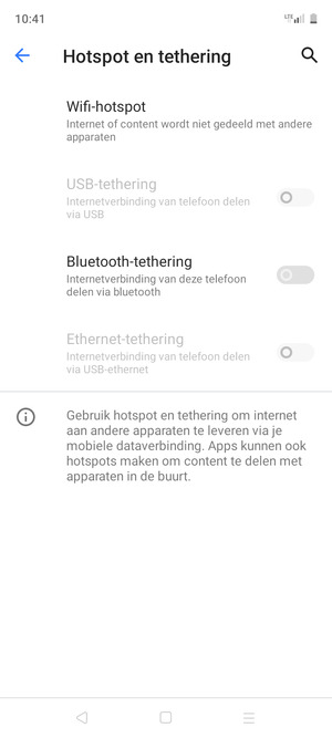 Selecteer Wifi-hotspot