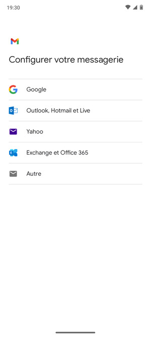 Sélectionnez Exchange et Office 365