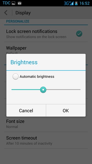 Select Automatic brightness