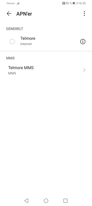 Din telefon er nu sat op til MMS