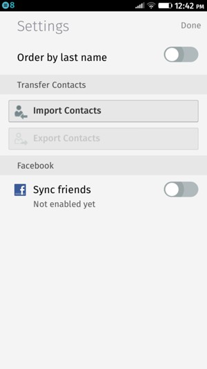 Select Import Contacts