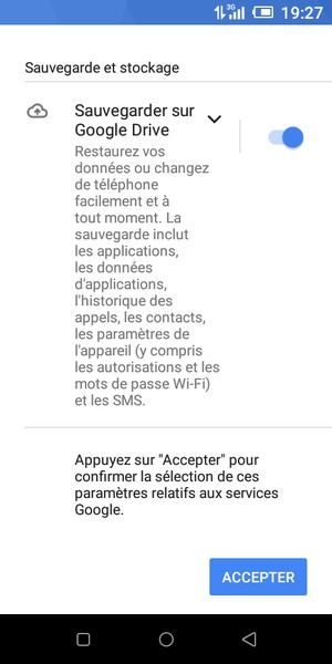 Sélectionnez ACCEPTER