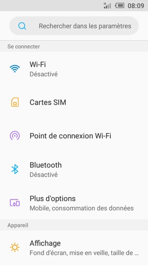 Sélectionnez Point de connexion Wi-Fi