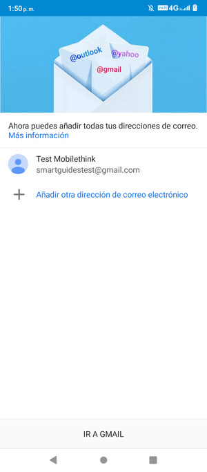 Seleccione IR A GMAIL