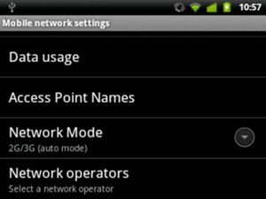 Select  Network mode