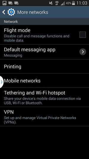 Select Tethering and Wi-Fi hotspot