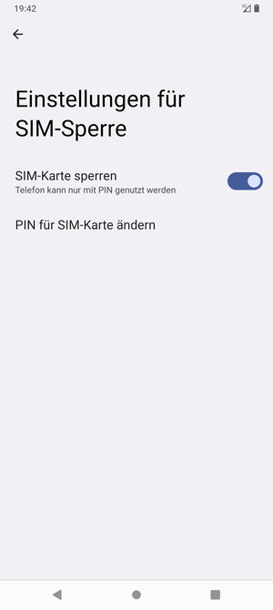Wählen Sie  PIN für SIM-Karte ändern