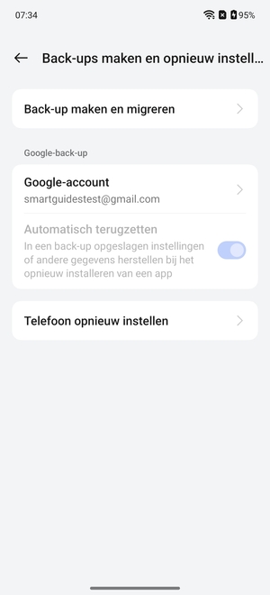 Selecteer Google-account