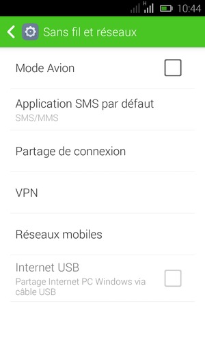 Sélectionnez Réseaux mobiles