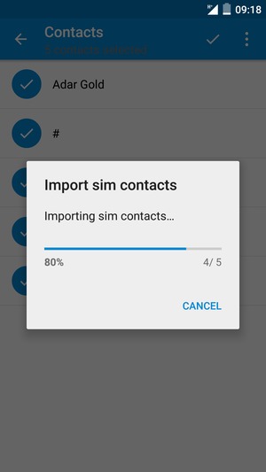 Your contacts will be saved to your BQ