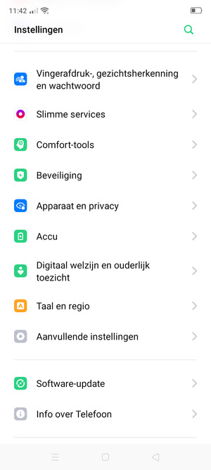 Scroll naar en selecteer Apparaat en privacy