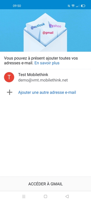 Sélectionnez ACCÉDER  À GMAIL