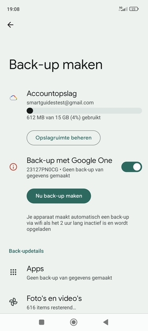 Selecteer Accountopslag