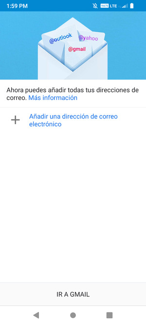 Seleccione Añadir una dirección de correo electrónico