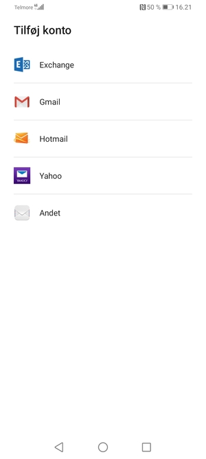 Vælg Gmail
