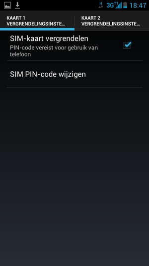 Selecteer SIM PIN-code wijzigen