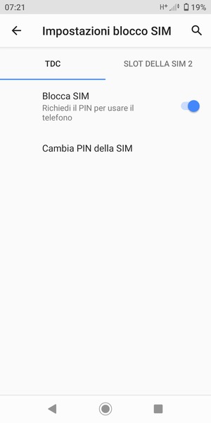 Seleziona CoopVoce e Cambia PIN della SIM