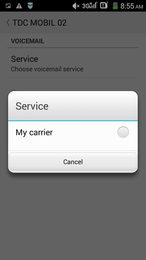 Select My carrier