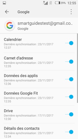 Assurez-vous que Détails des contacts est sélectionné