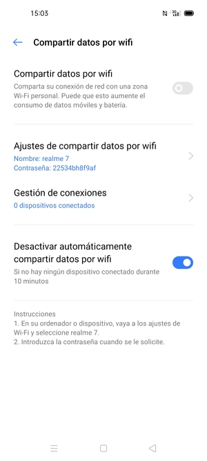 Active Compartir datos por wifi