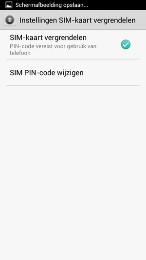 Vink het selectievakje SIM-kaart vergrendelen aan en selecteer SIM PIN-code wijzigen
