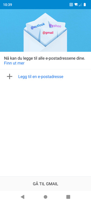 Velg Legg til en e-postadresse