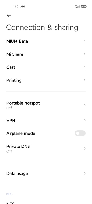 Select Portable hotspot