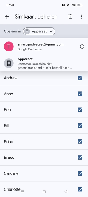 Selecteer uw Google-account