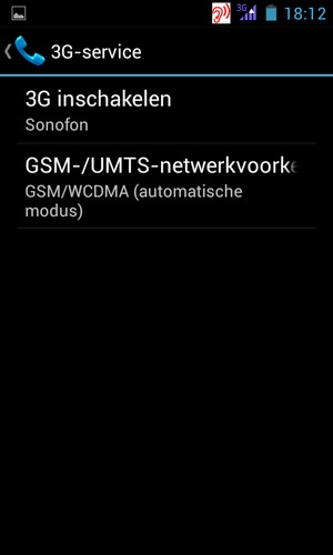 Selecteer GSM-/UMTS-netwerkvoork