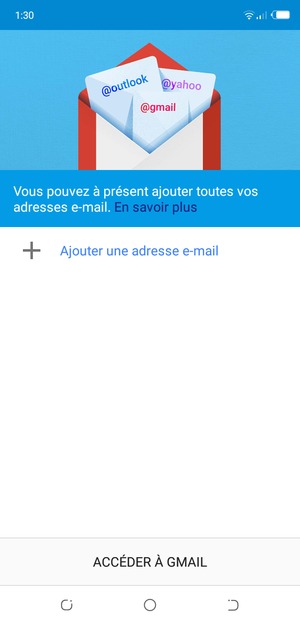 Sélectionnez Ajouter une adresse e-mail