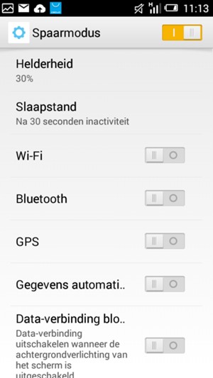 Schakel Wi-Fi, Bluetooth en GPS in