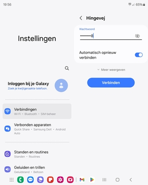 Voer het WiFi-wachtwoord in en selecteer Verbinden