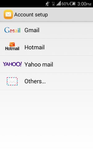 Select Gmail  or Hotmail