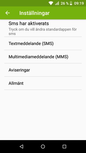 Välj Textmeddelande (SMS)
