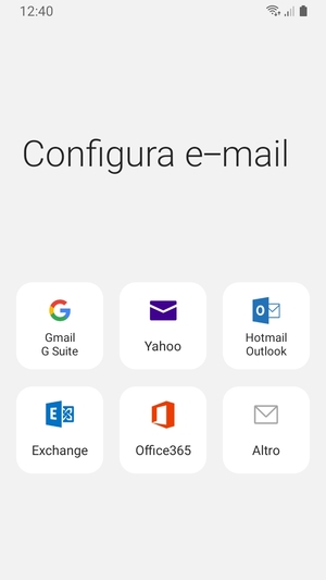 Seleziona Hotmail Outlook