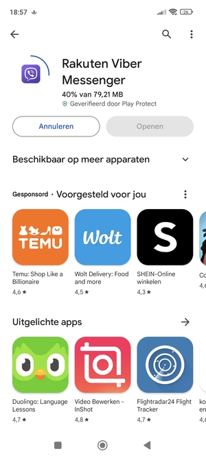 Wacht tot het installatieproces beëindigd is