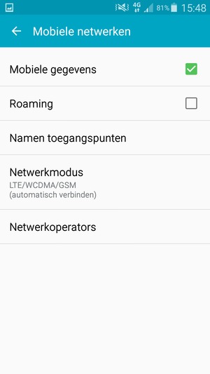 Om van netwerk te wisselen in geval van netwerkproblemen, selecteert u Netwerksoperators