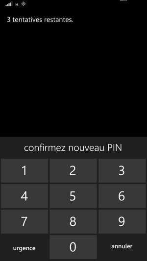 Veuillez confirmer votre nouveau code PIN de la SIM
