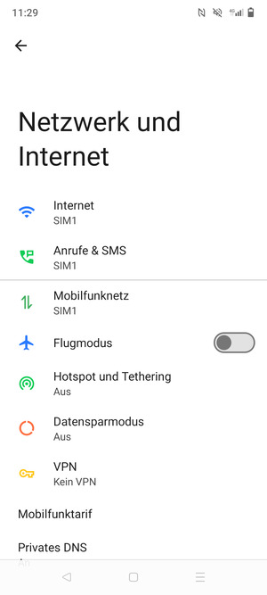 Wählen Sie Internet