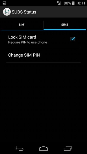 Select SIM1 or SIM2 and select Change SIM PIN