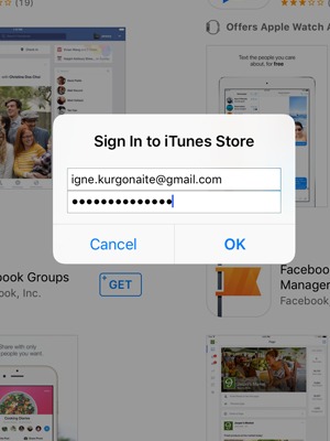 Enter Apple ID Username and Password. Select OK